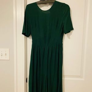 Long dark green jumper